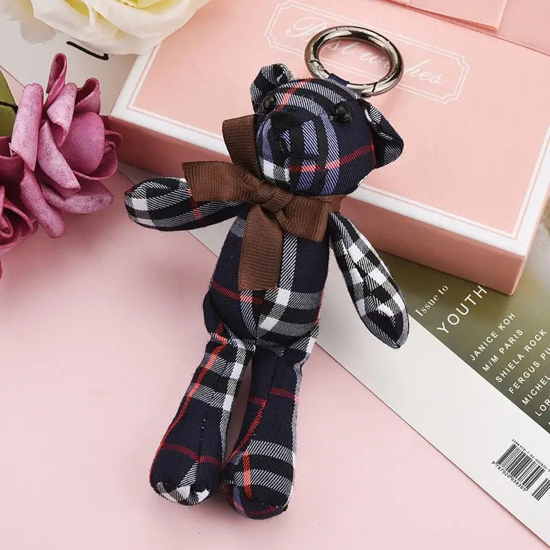 Plush Toy Teddy Bear Keychain Wholesale Valentines Teddy Bear Cartoon Stuffed Animal Soft Mini Teddy Bear Keychain Wedding Decor