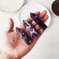 Natural Healing Crystal Wand Dream Flower Amethyst Single Pointed Prism Reiki Crystal Wand