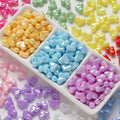 Acrylic Mini Small Size Love Heart Shape Straight Hole Beaded DIY Mobile Phone Chain Jewelry Beads