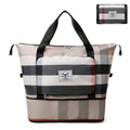 New Foldable Scalable Dry Wet Separated Sport Grid Oxford Duffel Yoga Weekend Shoulder Tote Luggage Travel Bag Zipper