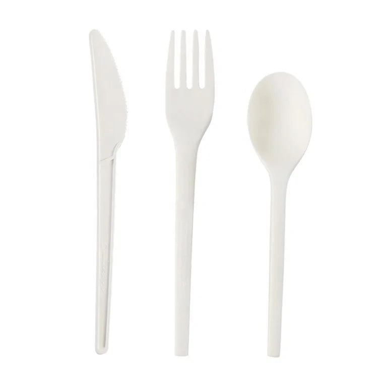 Compostable Cutlery Flatware Set Wholesale Eco Friendly Fork Spoon and Knives Napkin