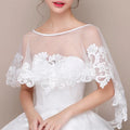 Genya Spring and Summer Bride Wedding Dress Shawl Wedding Shoulders Cape Shawl Wrap Shrug Bridal Dress Cover up