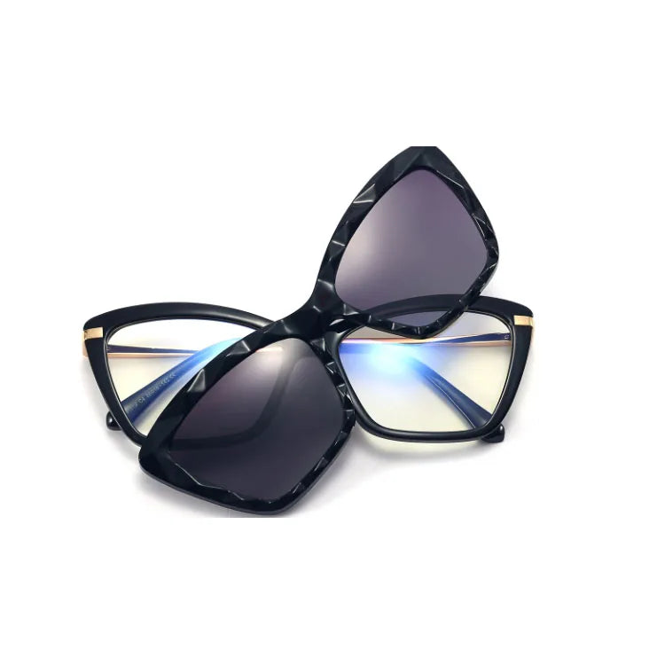 Hot Sale Magnetic Clip on Sunglasses Tr Frame Polarized Fashion Sun Glasses
