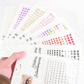 Hisenlee 165Pcs/Sheet Self-Adhesion Decorative Acrylic Rhinestones 3mm-6mm Crystal Shapes for Nail & Face Decorations
