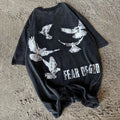 OEM Custom Heavyweight 100% Cotton Cropped T-Shirt Acid Wash Hip Hop Graphic Tee DTG Print Oversized Boxy Fit Summer Fashion Men