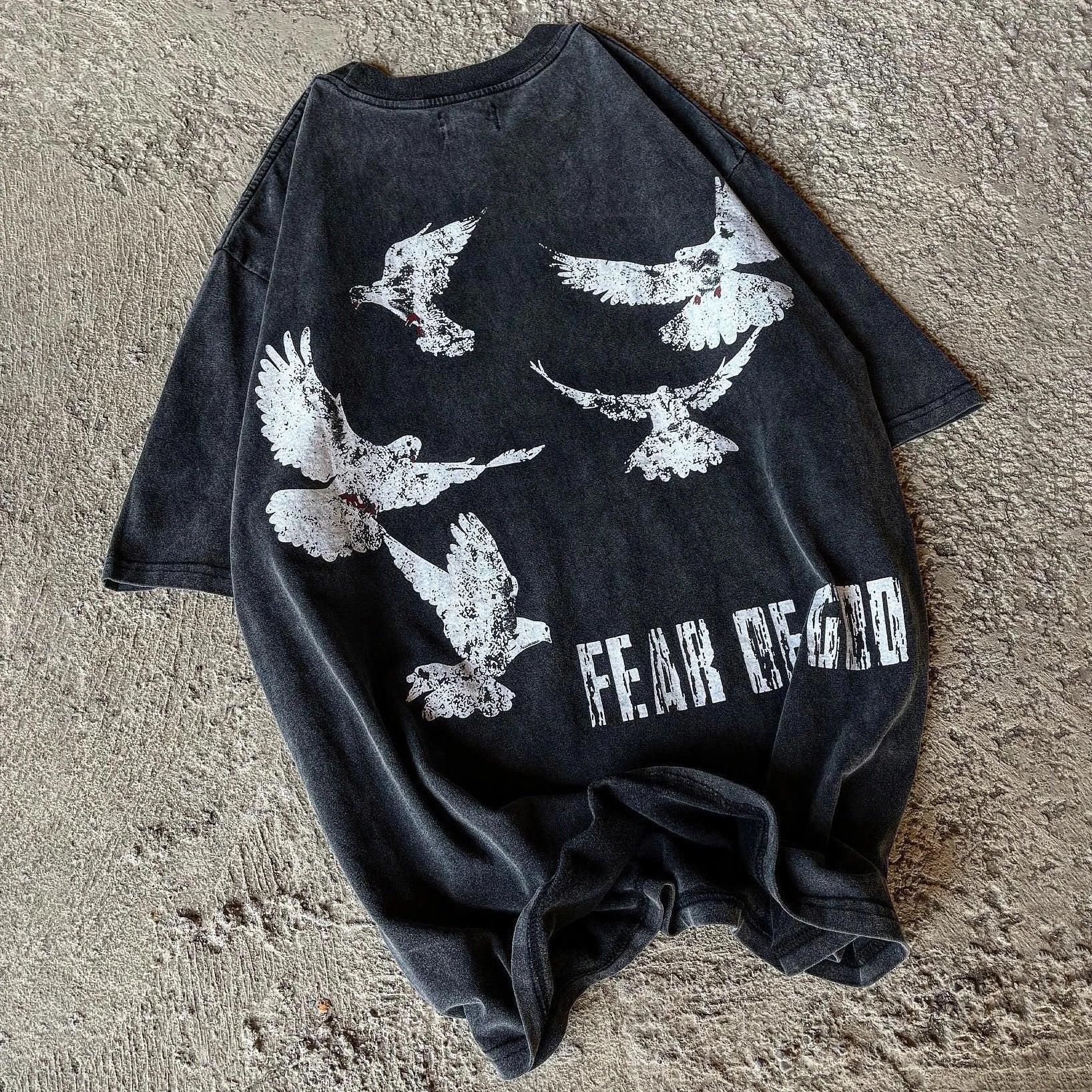 OEM Custom Heavyweight 100% Cotton Cropped T-Shirt Acid Wash Hip Hop Graphic Tee DTG Print Oversized Boxy Fit Summer Fashion Men