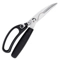Multi-Purpose Stainless Steel Serrated Edge Black Kitchen Utensil Durable Chicken Bone Scissors Comfortable Plastic Handle