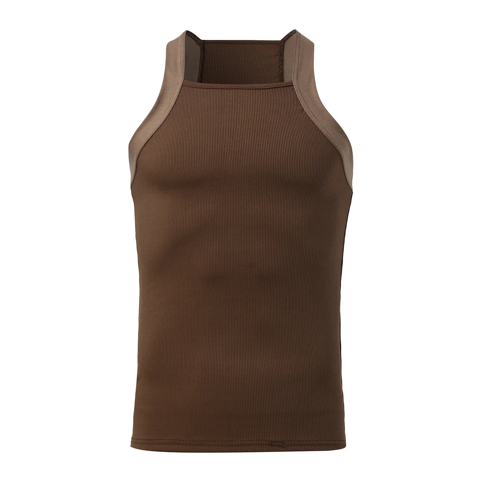Men Running Tank Tops Polyester Running Leisure Fitness Stringer Vest Bodybuilding Slim Muscle Exercise Tank Tops