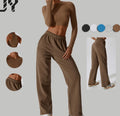 Joyyoung Wholesale Custom Women Ribbed Causal Sportswear Yoga Set Solid Color Jogger Workout Training Sweatshirt Set Sweat Suits