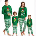 New Green Family Christmas Pajamas Matching Sets Holiday Green Stripes Christmas Pajamas Sleepwear for Family