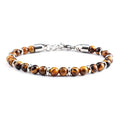 Hot Selling Stainless Steel Natural Turquoise Stone Beaded Bracelet Volcanic Lava Rock Bracelet Wholesale for Men and Woman