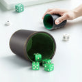 PU Leather Dice Cup Set  Party Board Game Bar KTV Entertainment Dice Box with Dices