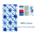 Blue Cotton Soft and Absorbent Printed Thick Pool Party Towel Beach Blanket Custom