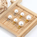Delicate Pearls Charms 18k Gold Plated Stainless Steel Pendant for Women Lady Non Allergic Necklace Jewelry Accessories