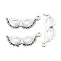 Charms Party Mask Masquerade Mardi Gras 31x12mm Antique Silver Color Pendants Making DIY Handmade Tibetan Finding Jewelry