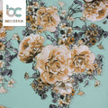 Custom Digital Printing Fabrics Wholesale Satin 100% Polyester Floral Printed Fabric