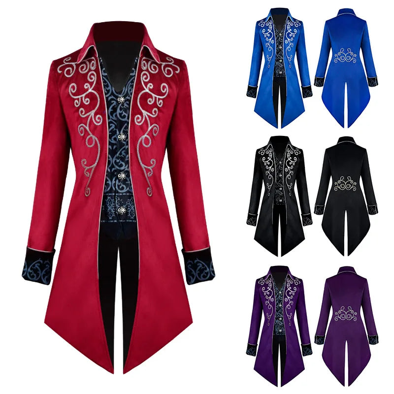 Adult Men Medieval Larp Costume Gambeson Canvas Corduroy Turtleneck Jacket Battle Hero Outfit Cosplay Coat Costume
