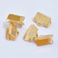 Brass Claw Fold Over Crimp Ribbon Ends Clamps Clamp Cord Ends Cap Findings for Leather Lanyard Strap Jewelry Making