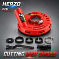 HERZO 125mm Plastic Dust Shroud Dust Cover for 5'' Angle Grinder Power Tool Accessory