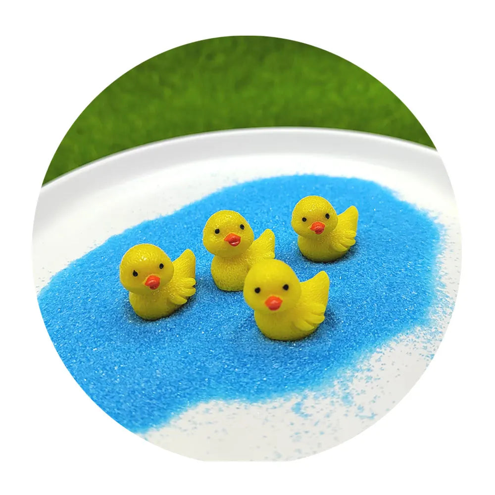 Kawaii Duck Mini Resin Statue Duck Chick 3D Models for Microlandschaft Craft Accessories Key Chain Making Supply