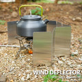 Outdoor Aluminum Weatherboard Stove  Windbreaker Folding Portable 9 Pieces Mini Picnic Camping Gear