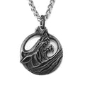 Norse Historical Jewelry Wholesale Stainless Steel Vintage Pendant Wolf Necklace Mens Viking Jewelry Necklace