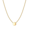 Classic Disc Glossy Pendant Necklace S925 Sterling Silver Small Circle Name Ladies Necklace