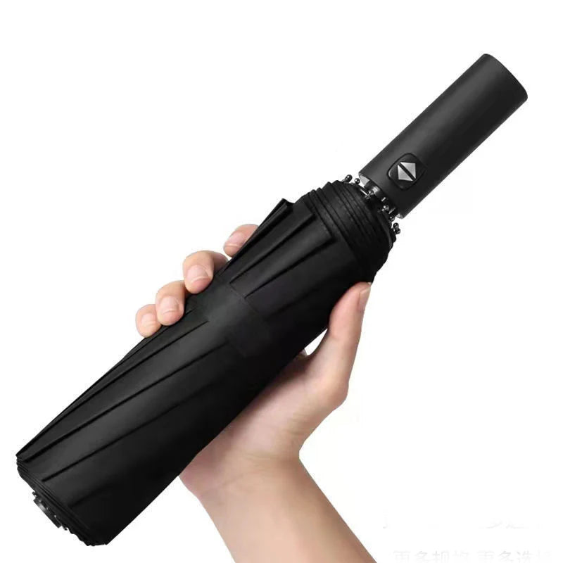 12k Customized Classic Automatic Golf Umbrella Logo Printing Fully-Automatic Pongee Material 105cm Diameter UV Protection