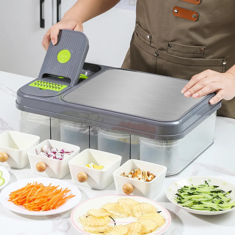 Multifunctional Plastic Vegetable Slicer New Kitchen Cutting Board Specialty Tool for Shredded Sliced Foods Kitchen Artifact