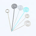 Floral Card Holder Pick Metal Wire Flower Place Card Stick Picture Photo Memo Holder Round Floral Gift Stick Clip