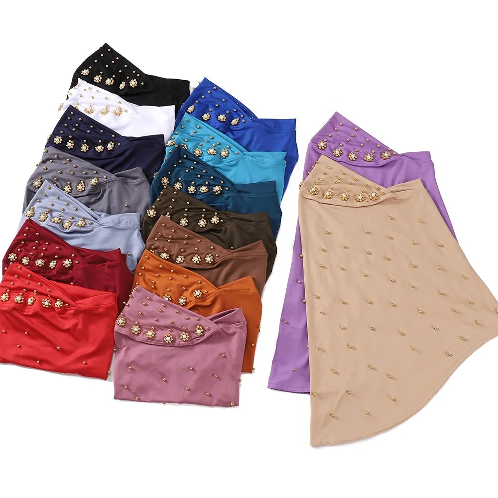 Zifeng OEM Turban Nigeria Wholesale Plain Pearl Convenience Bandana Muslim Hat