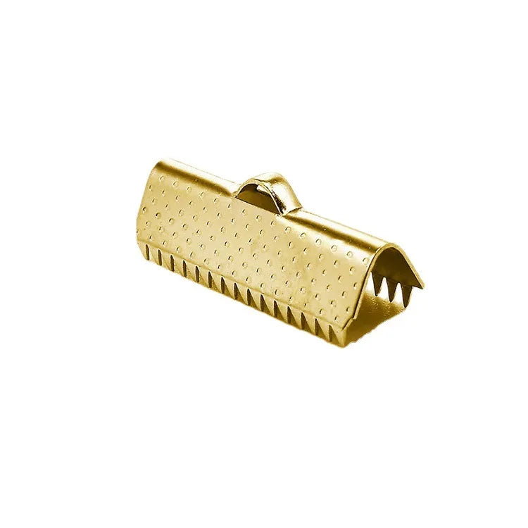 Jewelry Making Accessories Wholesale Steel Crimp Clasps Ribbon Webbing Ends Clips With Claw for Lanyards Ribbon