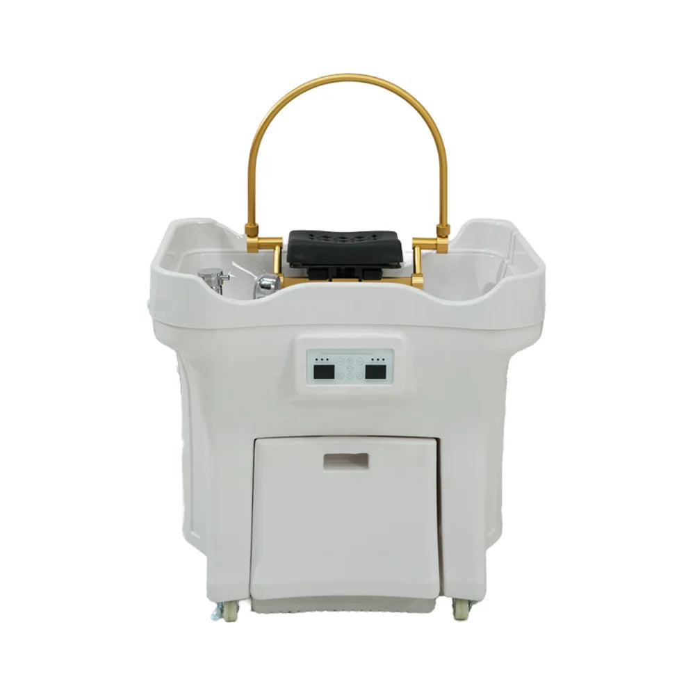 Portable Heated Spa Sink for Salons - Water Circulation No Plumbing White