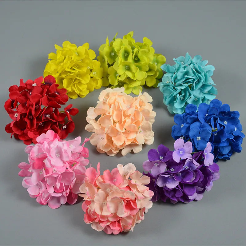 CM-YC015 Wholesale Cheap Artificial Flower Silk Hydrangea Head for Wedding Background Wall Decoration