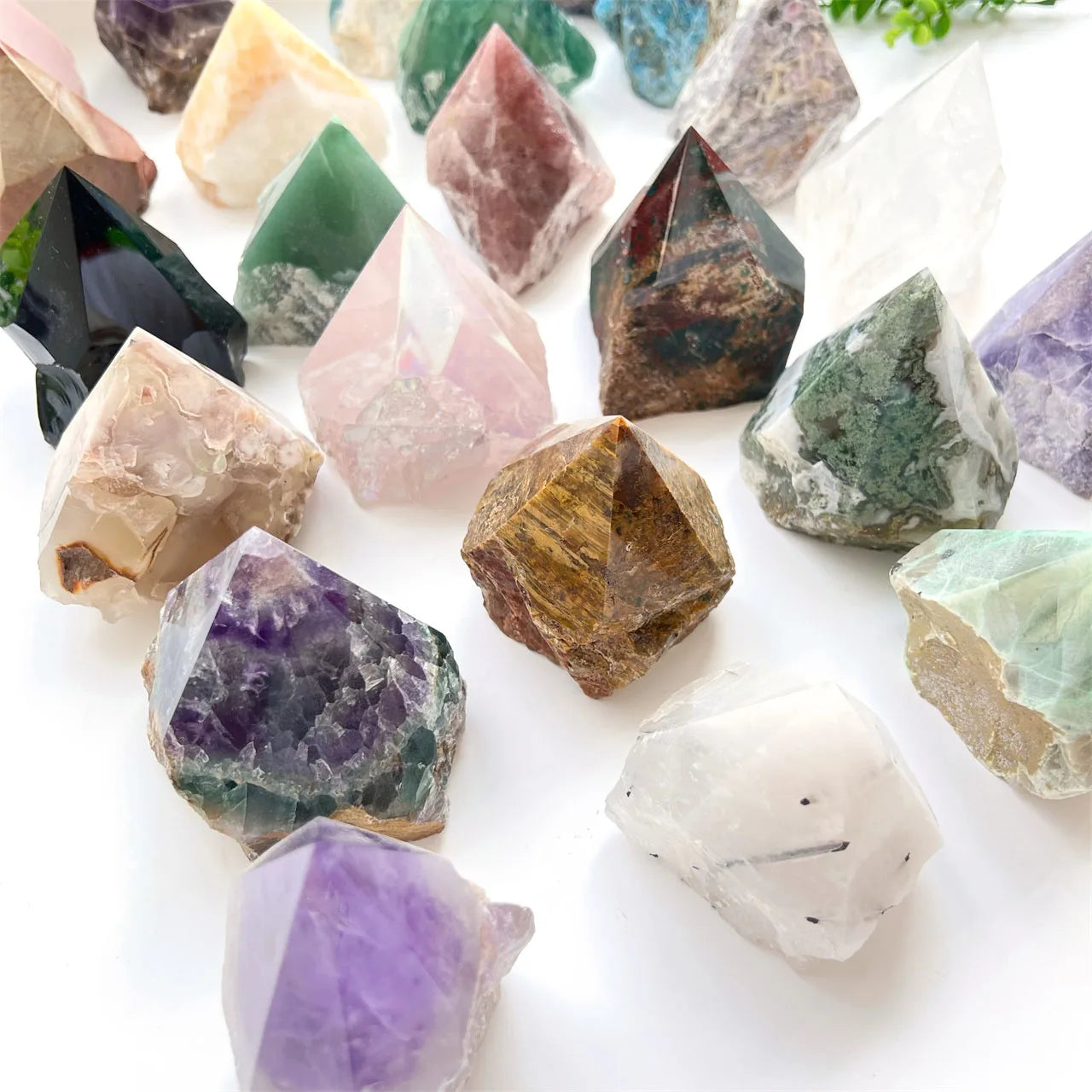Natural Crystal Rough Point Healing Stone Decorative Obsidian Amethyst Rose Clear Quartz Raw Tower