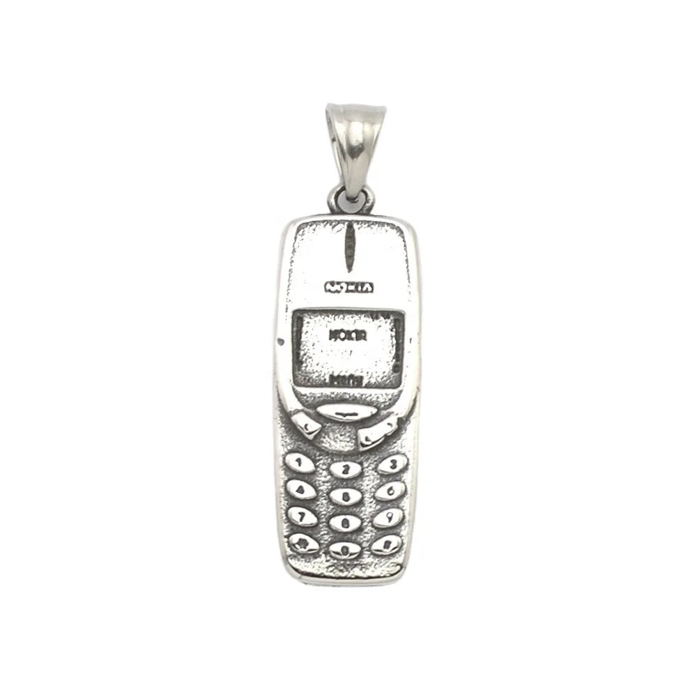 Ins Small Charm Pendant Stainless Steel Mobile Phone Pendant Hip Hop Design for Gift