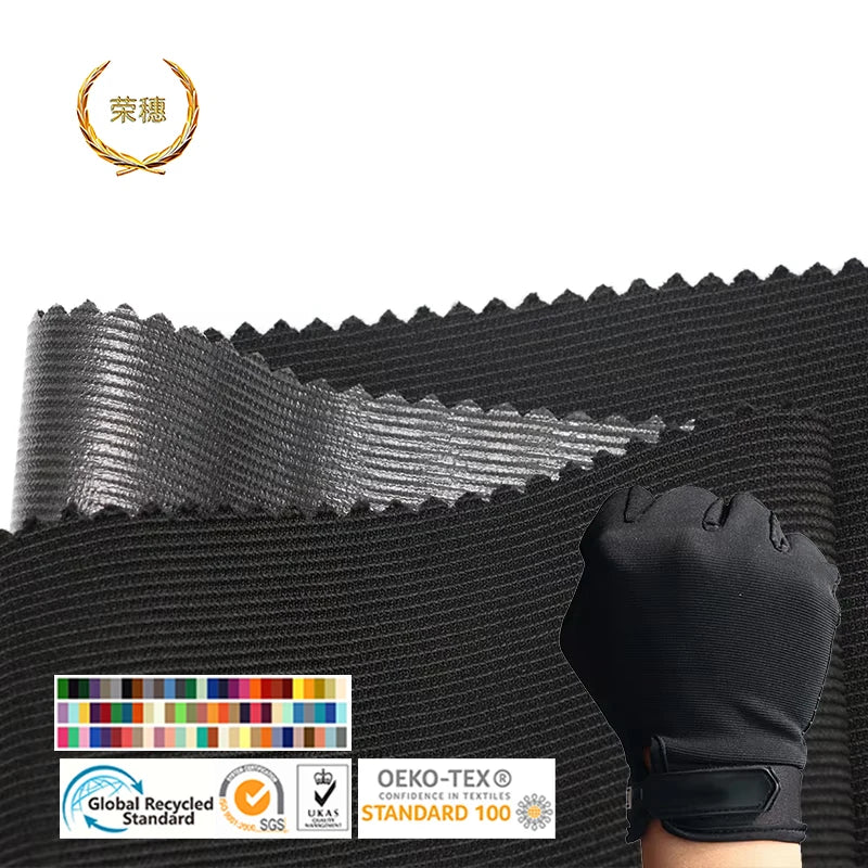 Customization Polyester Staircase Fabric Jacquard Knitted Fabric +TPU Waterproof Transparent Film Polyest Fabric