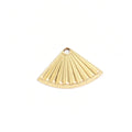 14K Gold Filled Necklace Pendants Charms DIY Jewelry Crafts Crease Shaped 5 Pcs