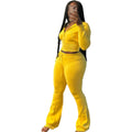 2026 Spring Women 2 Piece Sets Lounge Wear Solid Knit Sweater Flared Pants Suits Fashion Cozy Sweater Outfit Two Pieces Set