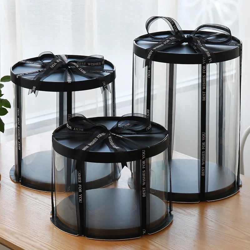 2024 clear Transparent Round Cake Box in Stock MegaBDM
