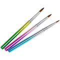 Misscheering Nair Art 3 Pcs/set Nylon Hair Painting Brush Carved Pen Light Therapy Pen Set with Colorful Pen Holder