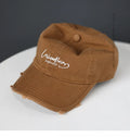 Custom RPET Recycled Washed Vintage 6-Panel Dad Hat Design Your Own Unstructured Distressed Soft Metal Buckle Baseball Caps