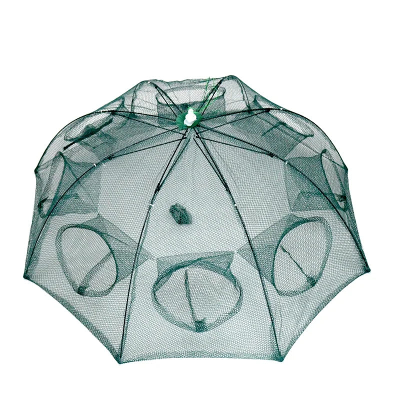 JINHAI Foldable Monofilament PE Plastic Portable Fishing Cage for Lobster Crab Shrimp Aquaculture Trap