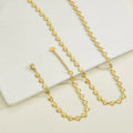 Tarnish Free 18k Gold Plated Stainless Steel Chokers Necklace Fashion Waterproof Embossed Heart Pendant Necklace for Women