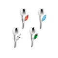 2023 New Flower GZN Titanium CNC Set Rose With CZ Leaf 16G Internally Threaded Labret Body Piercing Jewelry