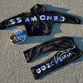 Custom Streetwear Washed Heavyweight Distressed Oversize Zip up Hoodies Unisex Sweatpants and Hoodie Set