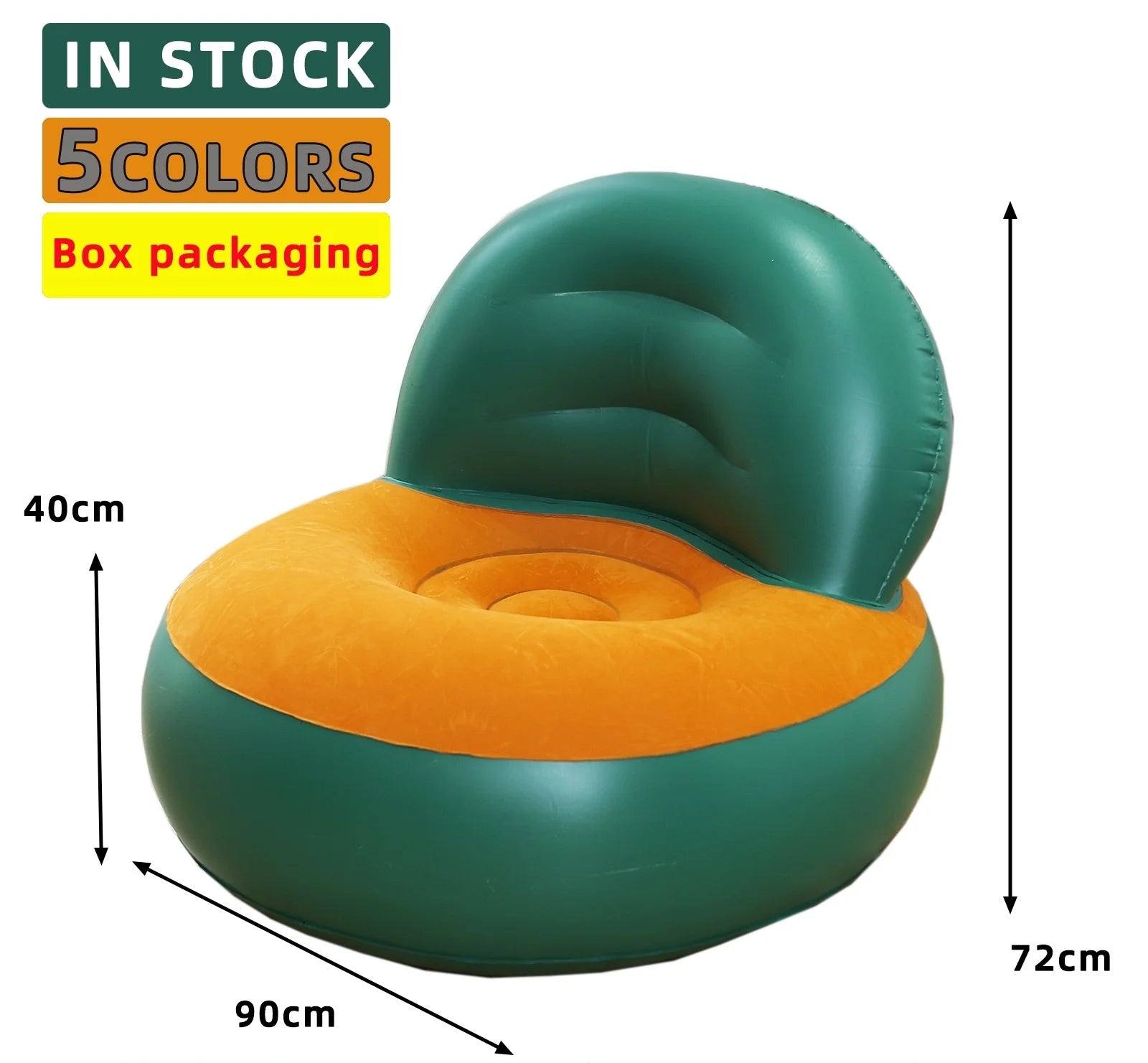New Inflatable Sofa L-shaped Single Reclining Chair PVC Flocking Inflatable Lazy Adult Sofa