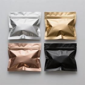100PCS Food Aluminium Foil Mylar Printed Ziplock Logo Reusable Custom Packaging Plastic Zip Lock Bag