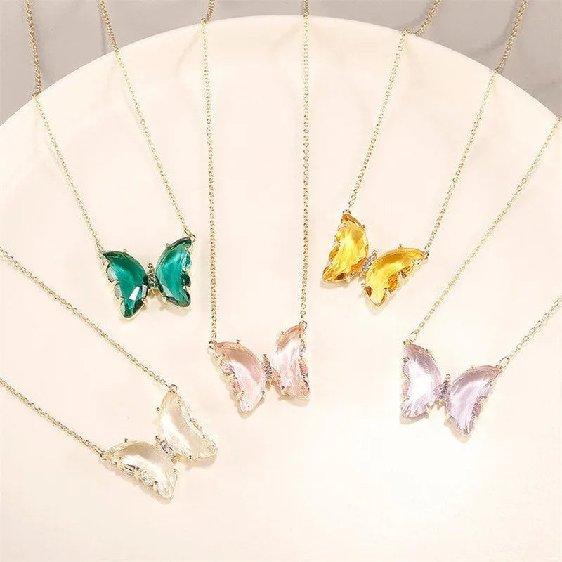 Crystal butterfly Necklace Jewelry Hot Sale Products