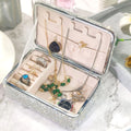 Wholesale Bling Crystal Rhinestone Gift Box Jewelry Box Organizer Necklaces Rings Earrings Storage Boxes for Travel